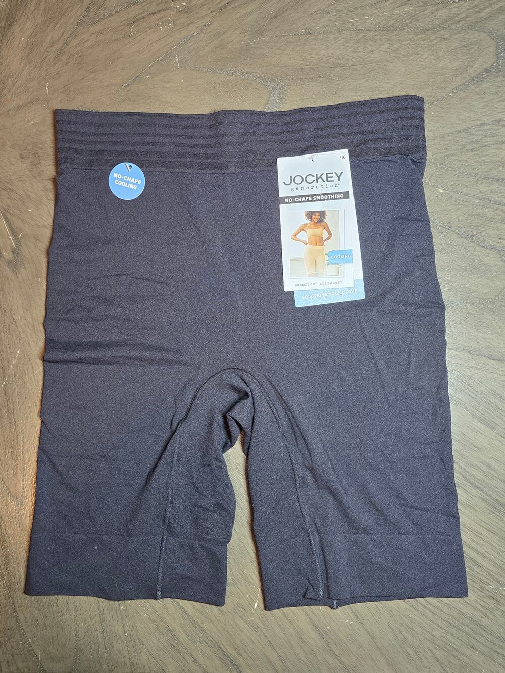 Jockey Generation No-Chafe Cooling Seamfree Slipshort Black